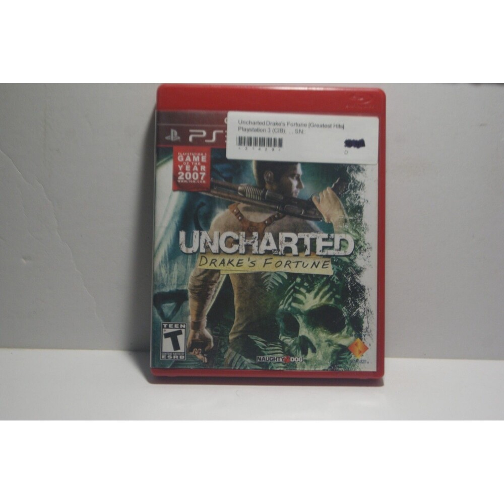Uncharted Drake's Fortune Ps3 Action Strategy Puzzle 2007 CIB